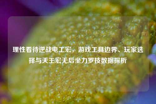 理性看待逆战电工宏,游戏工具边界、玩家选择与天王宏无后坐力罗技数据探析