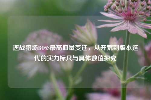 逆战猎场BOSS最高血量变迁,从开荒到版本迭代的实力标尺与具体数值探究